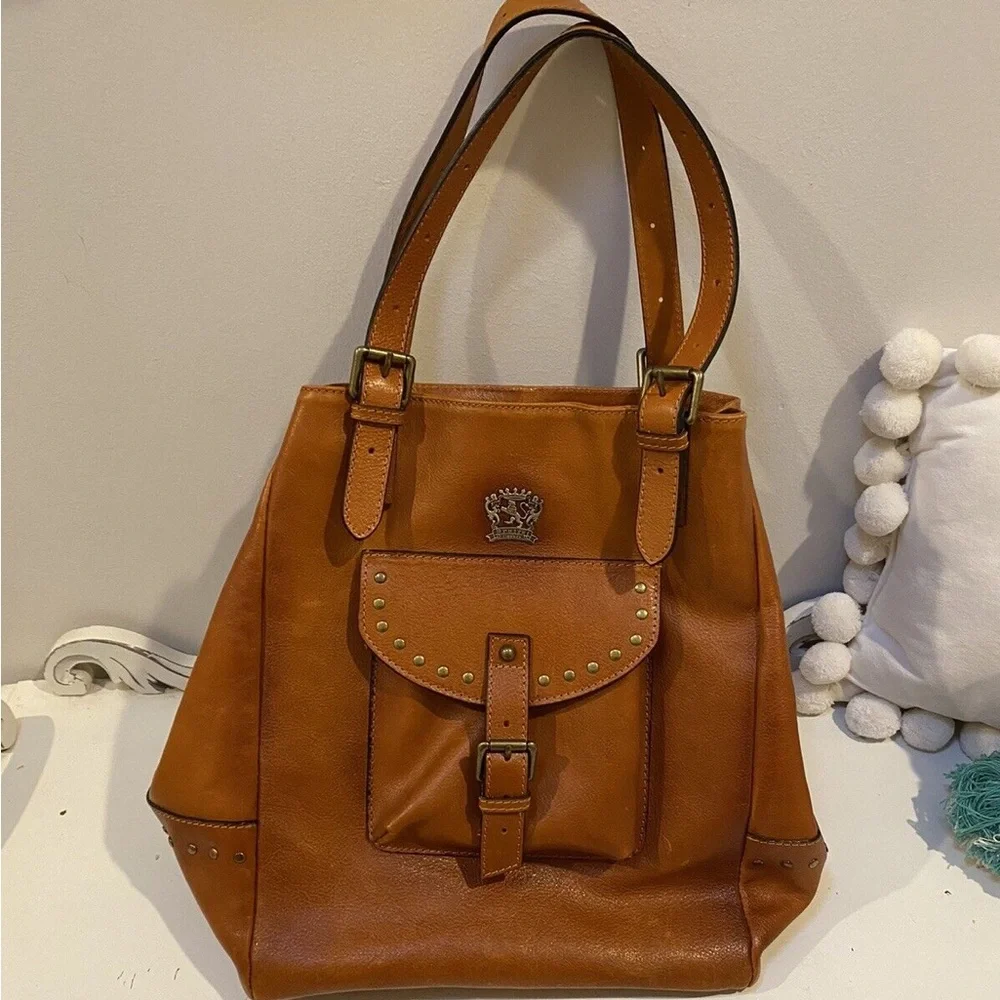 Anthropologie Orange Tote Bag with Structured Design - Picture 4 of 6